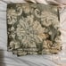 Croscill curtain ONE panel olive green and gold colors leaf design embroidered