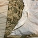 Croscill curtain ONE panel olive green and gold colors leaf design embroidered