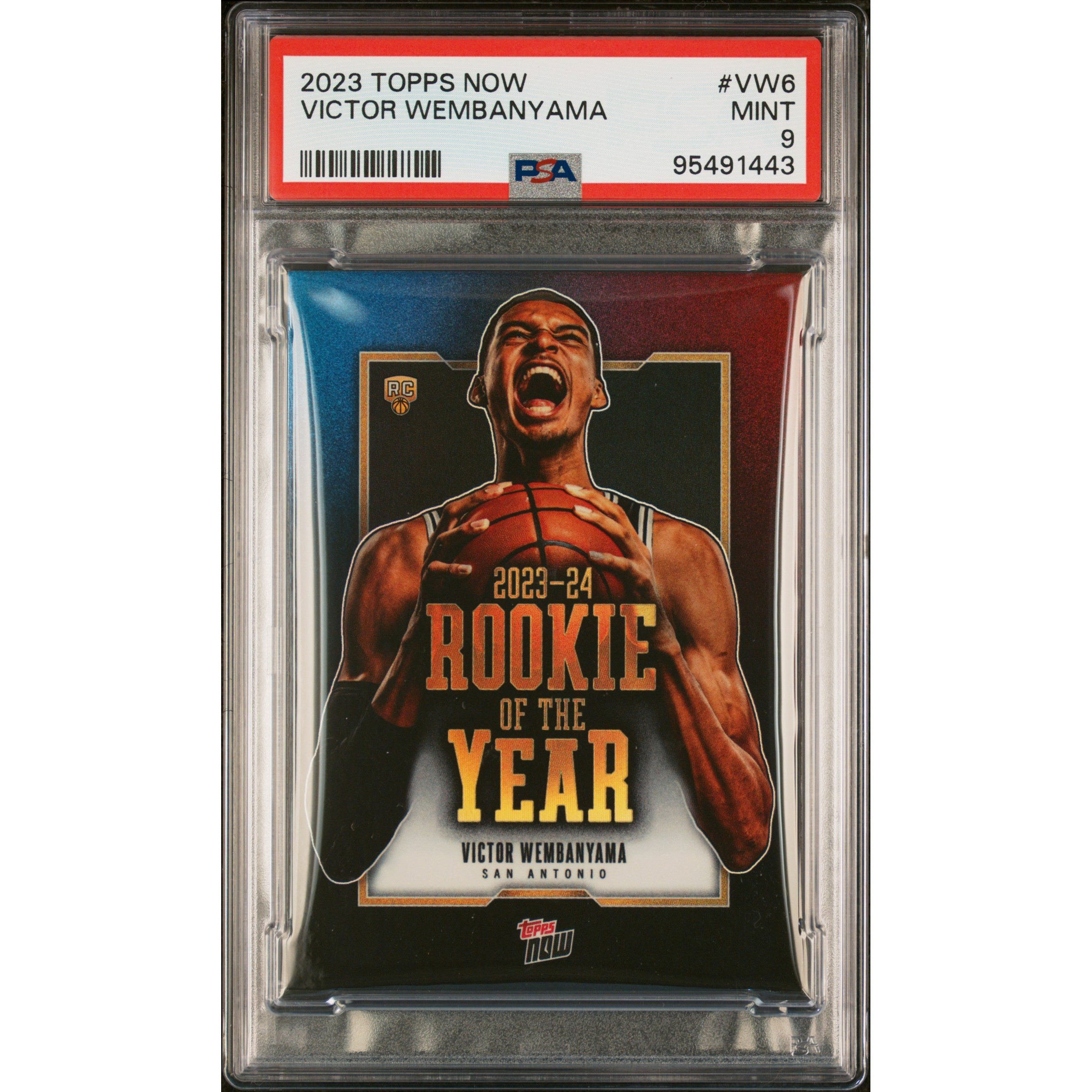 Graded 2023 Topps Now Victor Wembanyama #VW6 Rookie Card PSA 9