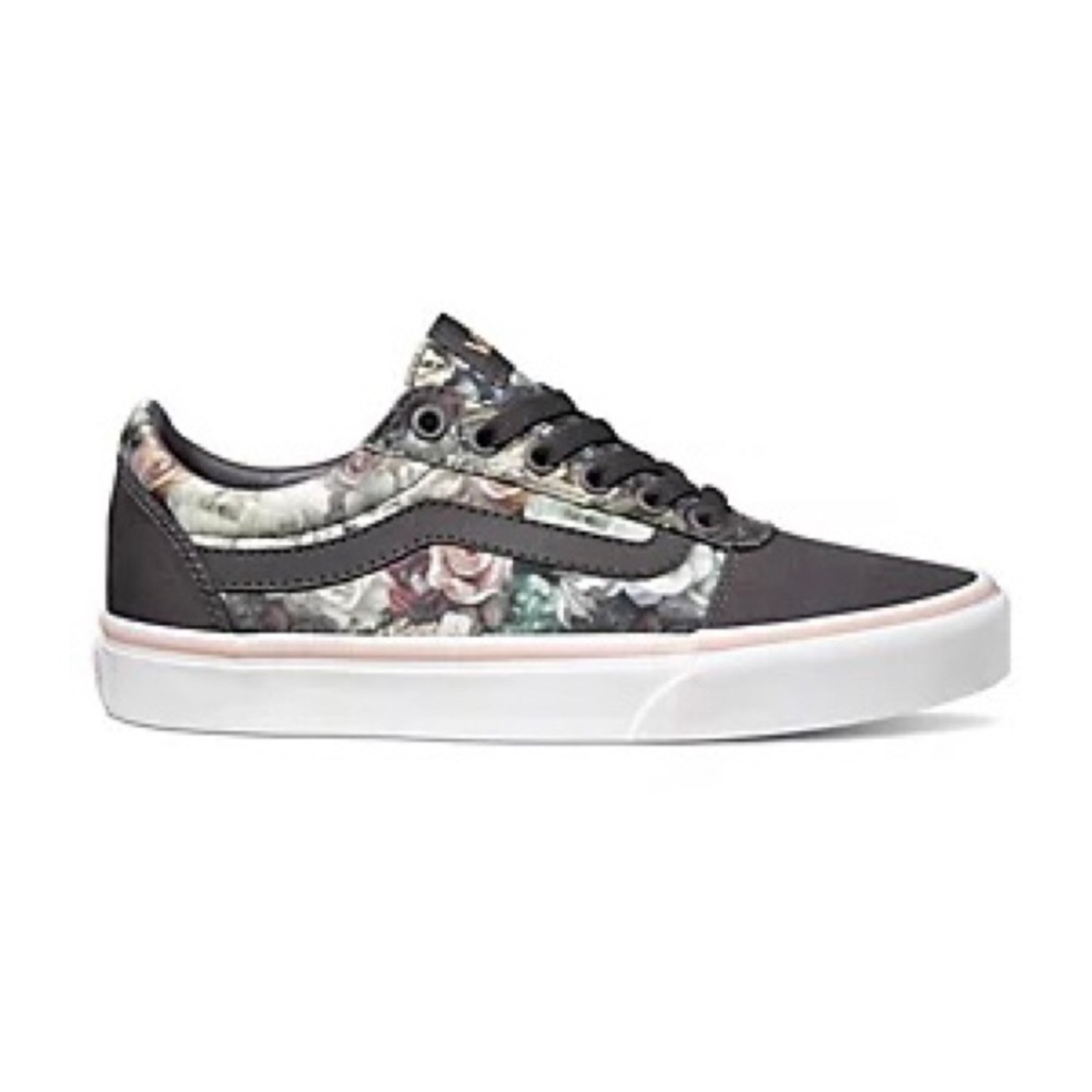 Vans Ward Satin Rose Floral Cloud Canvas Old Skool Skate Shoes Womens 9.5