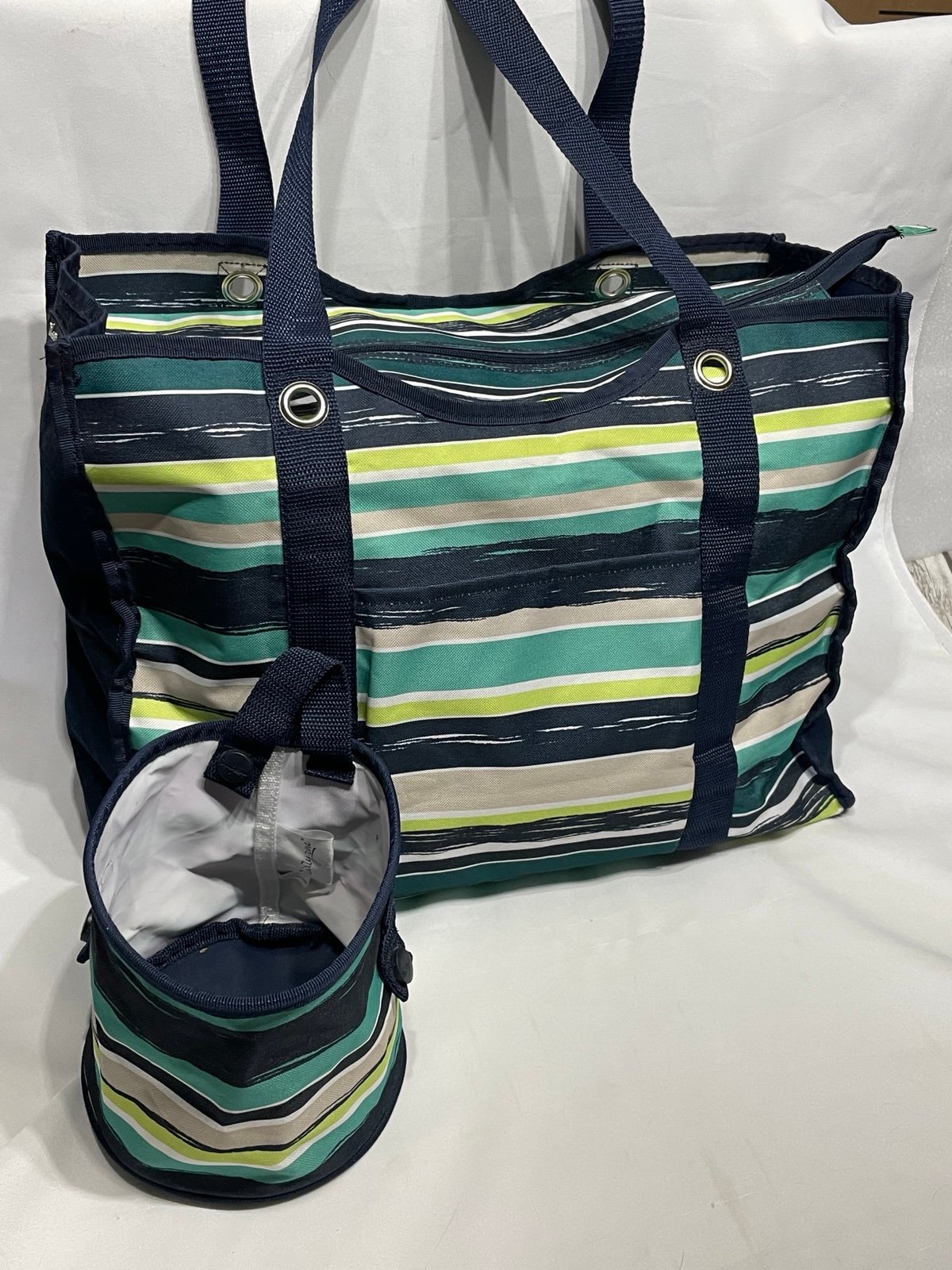 Large Thirty-One Tote & matching Utility Mini Tote with Snaps Excellent Conditio