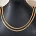 Mens 18K Etched Gold Chain Link Necklace 20 Guys Silver Stamped Jewelry 20