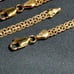 Mens 18K Etched Gold Chain Link Necklace 20 Guys Silver Stamped Jewelry 20
