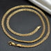 Mens 18K Etched Gold Chain Link Necklace 20 Guys Silver Stamped Jewelry 20