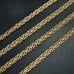 Mens 18K Etched Gold Chain Link Necklace 20 Guys Silver Stamped Jewelry 20