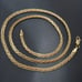 Mens 18K Etched Gold Chain Link Necklace 20 Guys Silver Stamped Jewelry 20