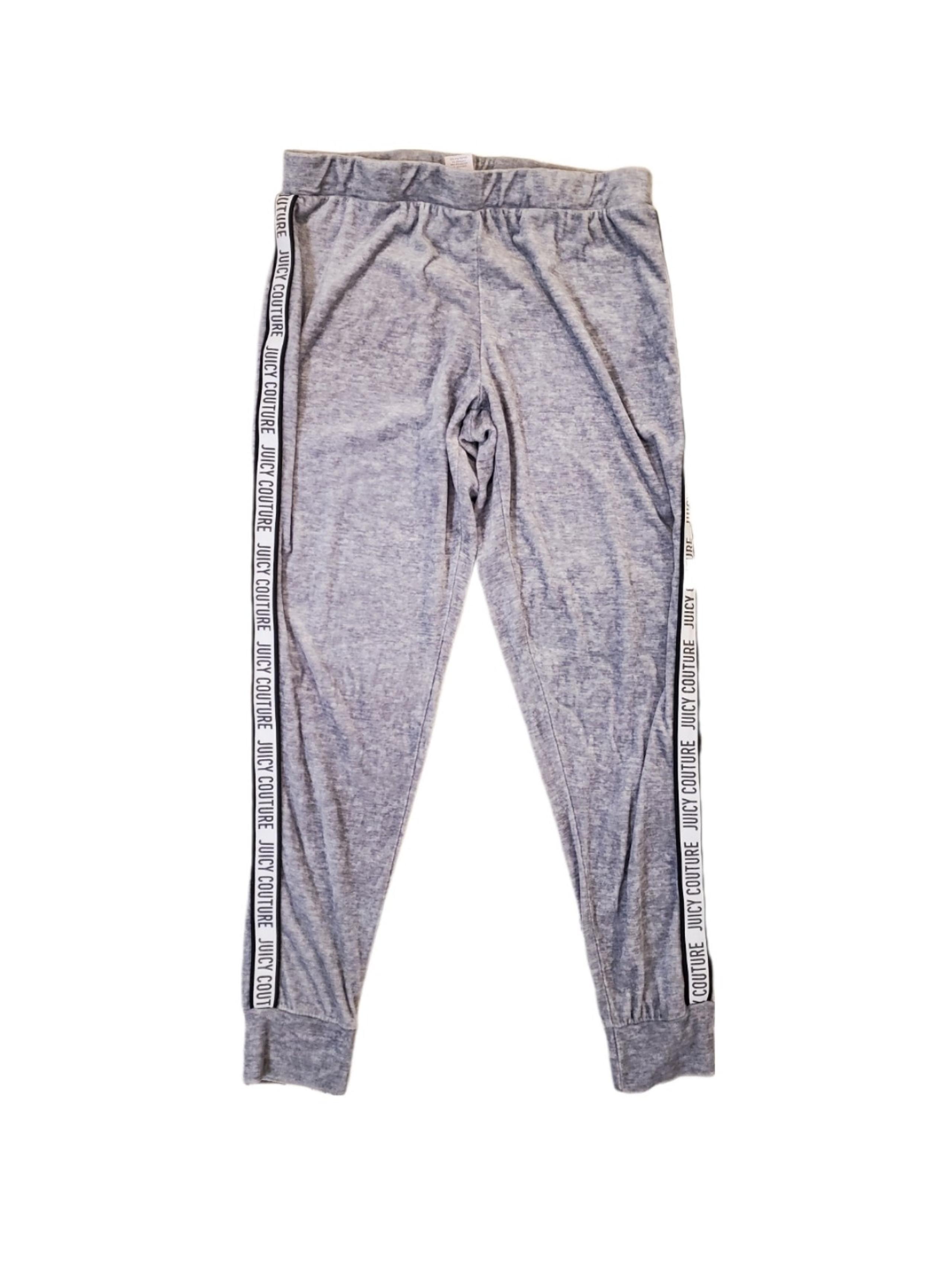 Juicy Couture Women's Gray Velour Lounge Track Jogger Pants Size Small