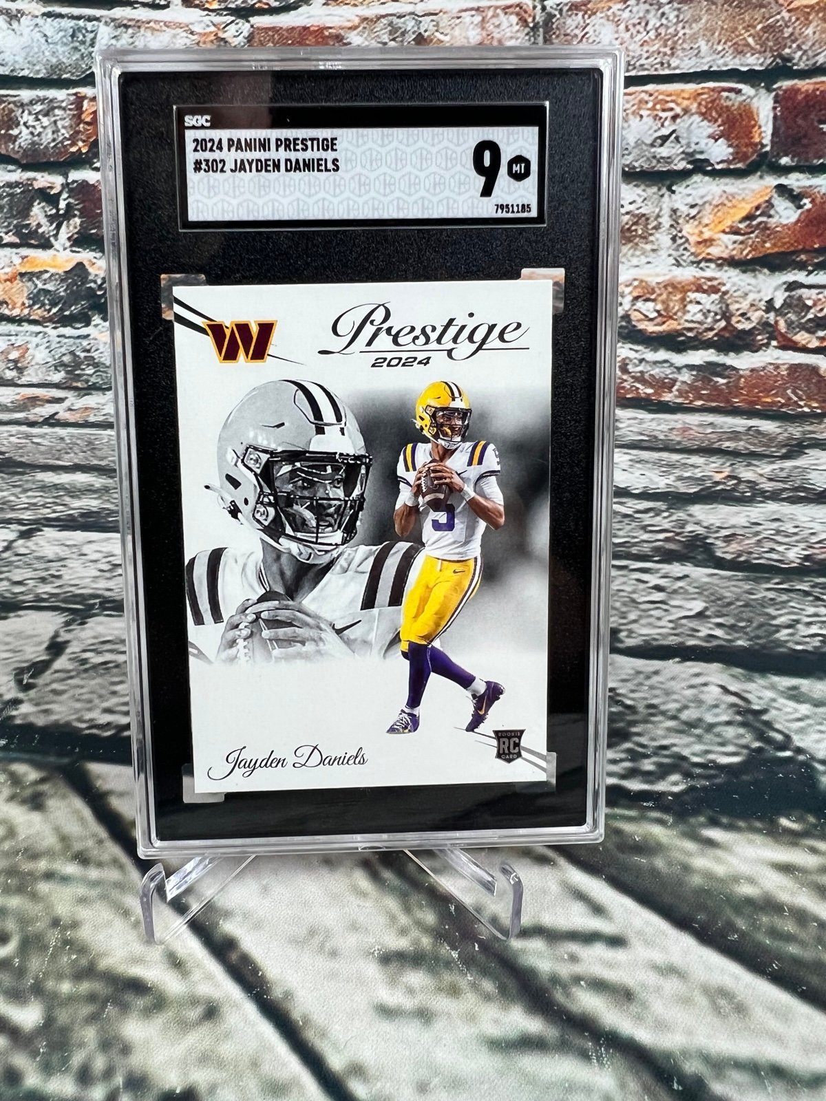 2024 PANINI PRESTIGE JAYDEN DANIELS Washington Commanders #302 SGC 9