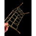 Chinoiserie Faux Bamboo Brass Magazine Rack Stand Record Album Regency Vintage