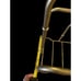Chinoiserie Faux Bamboo Brass Magazine Rack Stand Record Album Regency Vintage
