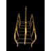 Chinoiserie Faux Bamboo Brass Magazine Rack Stand Record Album Regency Vintage