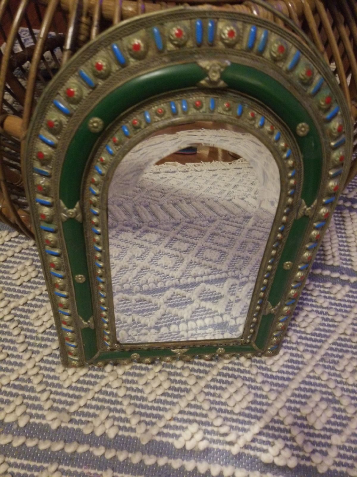 GREEN WALL MIRROR from Morroco.