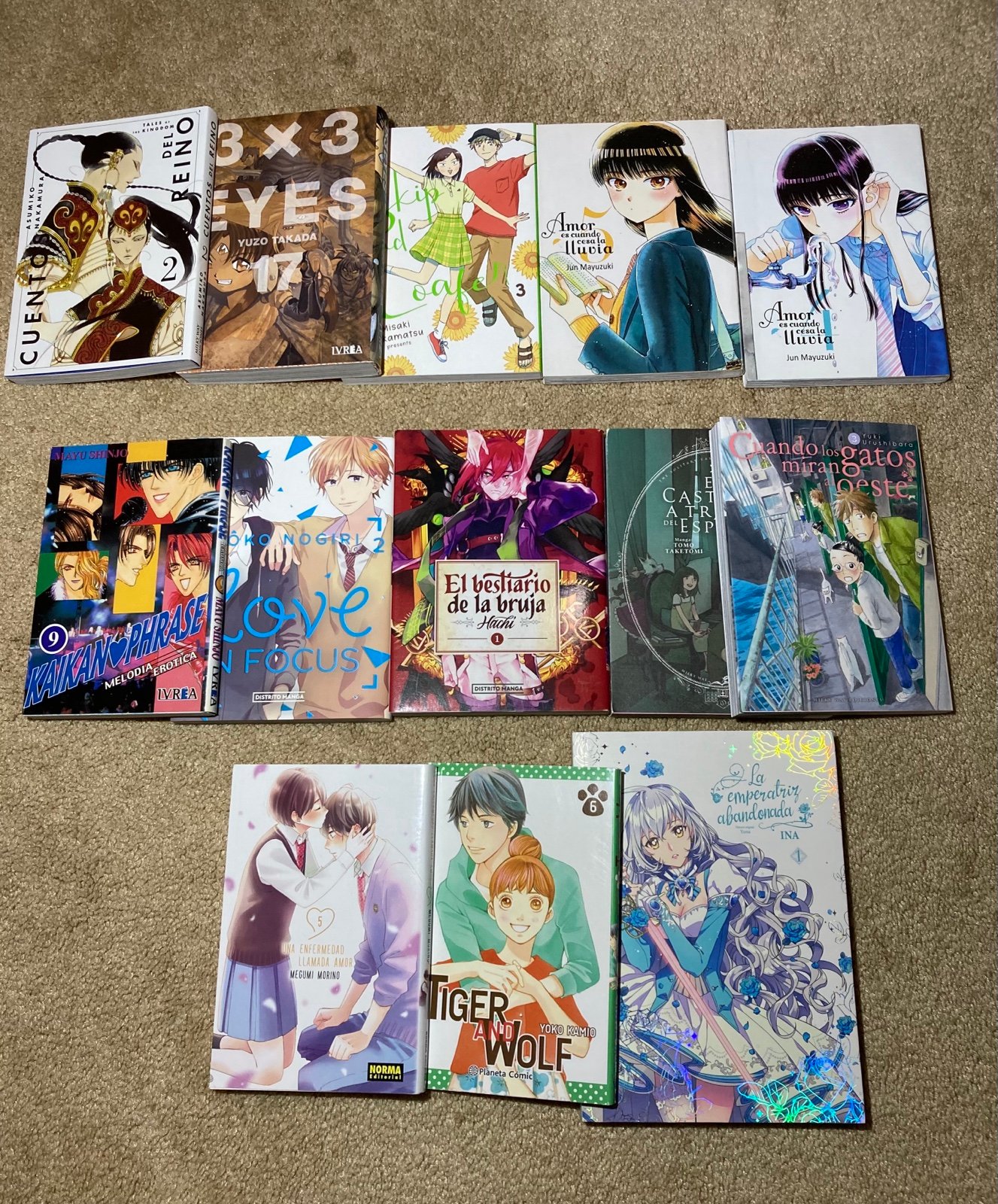 Manga Lot Bundle Spanish After The Rain Korean Anime Manwha Josei Shojo Kamio