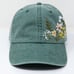 Hand Embroidered Floral Baseball Cap