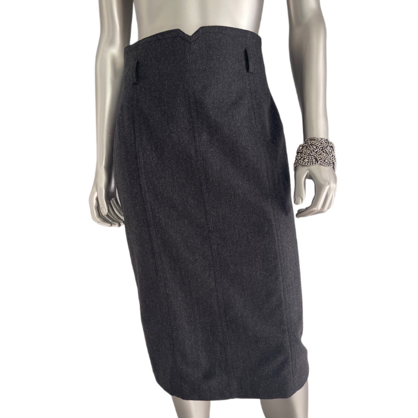 ESCADA Gray Wool VINTAGE Pencil Skirt