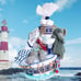 Boat Nautical Elephant Diaper Cake , Baby Shower Gift