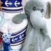 Boat Nautical Elephant Diaper Cake , Baby Shower Gift