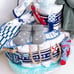 Boat Nautical Elephant Diaper Cake , Baby Shower Gift