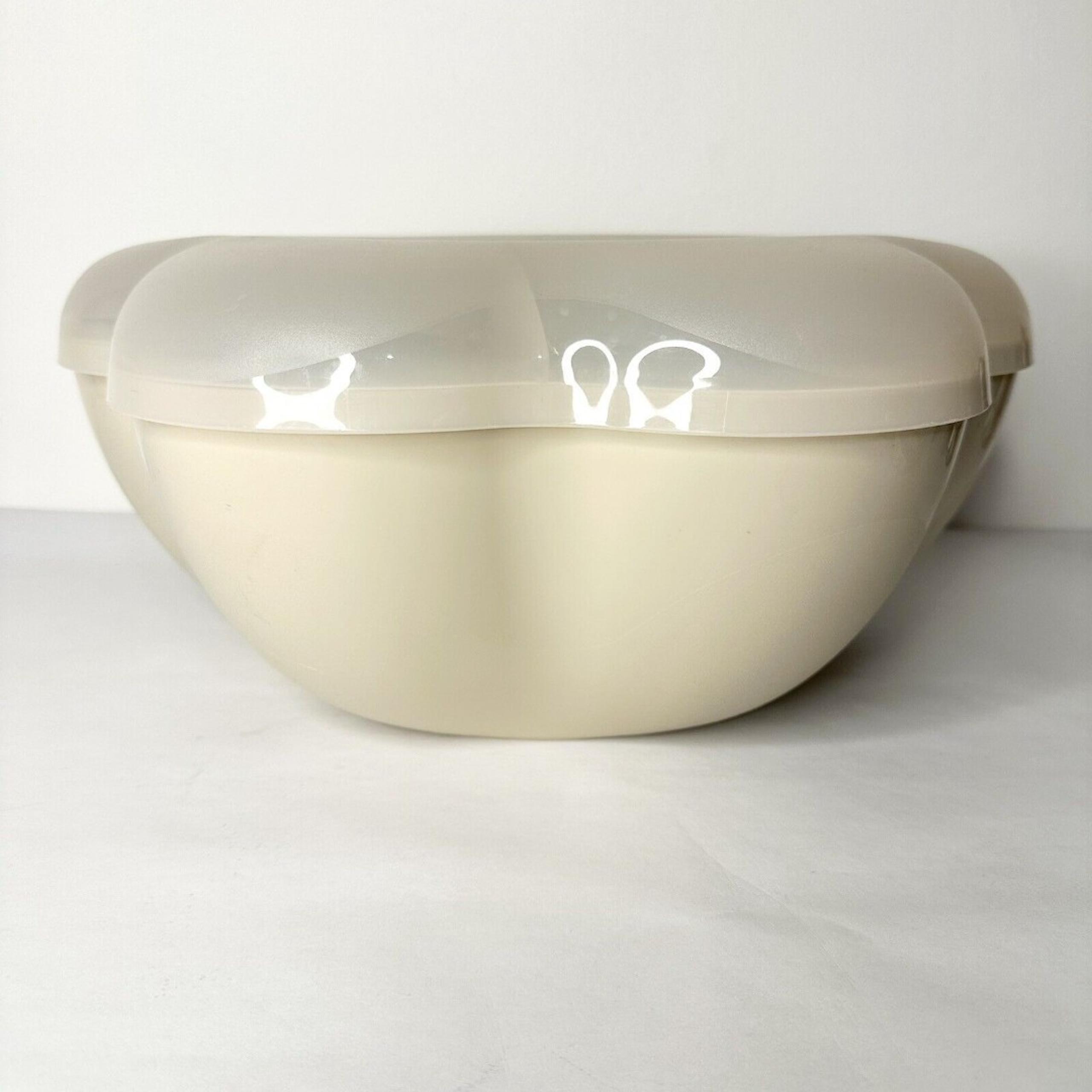 Vintage Tupperware Chip & Dip Bowl & Serving Tray Set 1.5 Gallon # 4624 A-2