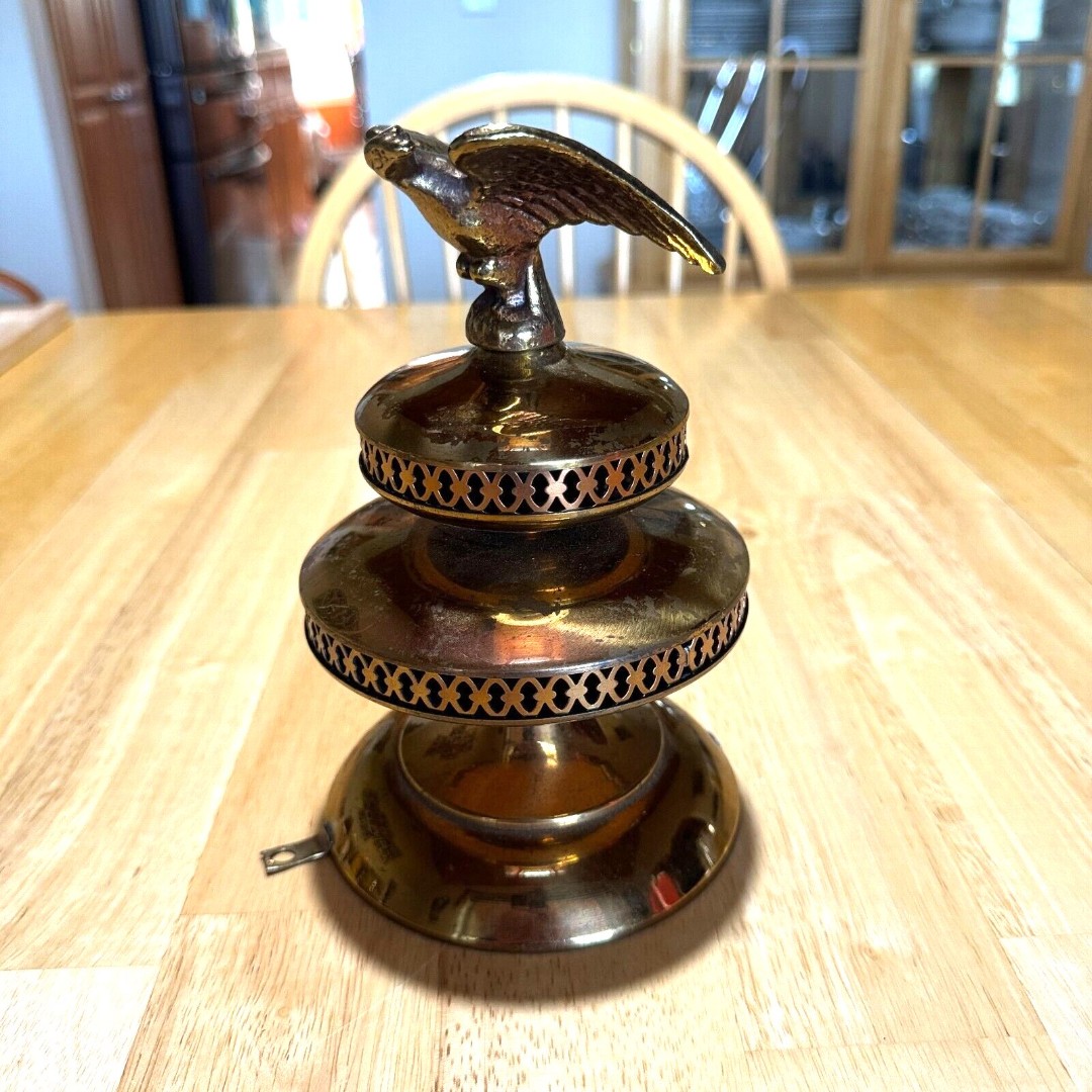 Antique Coach Lantern Finial with Eagle Top Brass Lightning Topper Carriage
