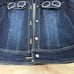 M'S GRACY Denim Jacket with Fur Collar and Ribbon