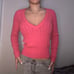 Hollister Vintage Hot Pink Long Sleeve V Neck