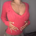 Hollister Vintage Hot Pink Long Sleeve V Neck