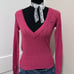 Hollister Vintage Hot Pink Long Sleeve V Neck