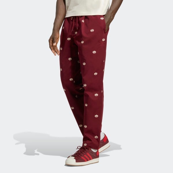 NWT adidas Originals Graphics Archive Preppy Chino Pants -Shadow Red -Size S