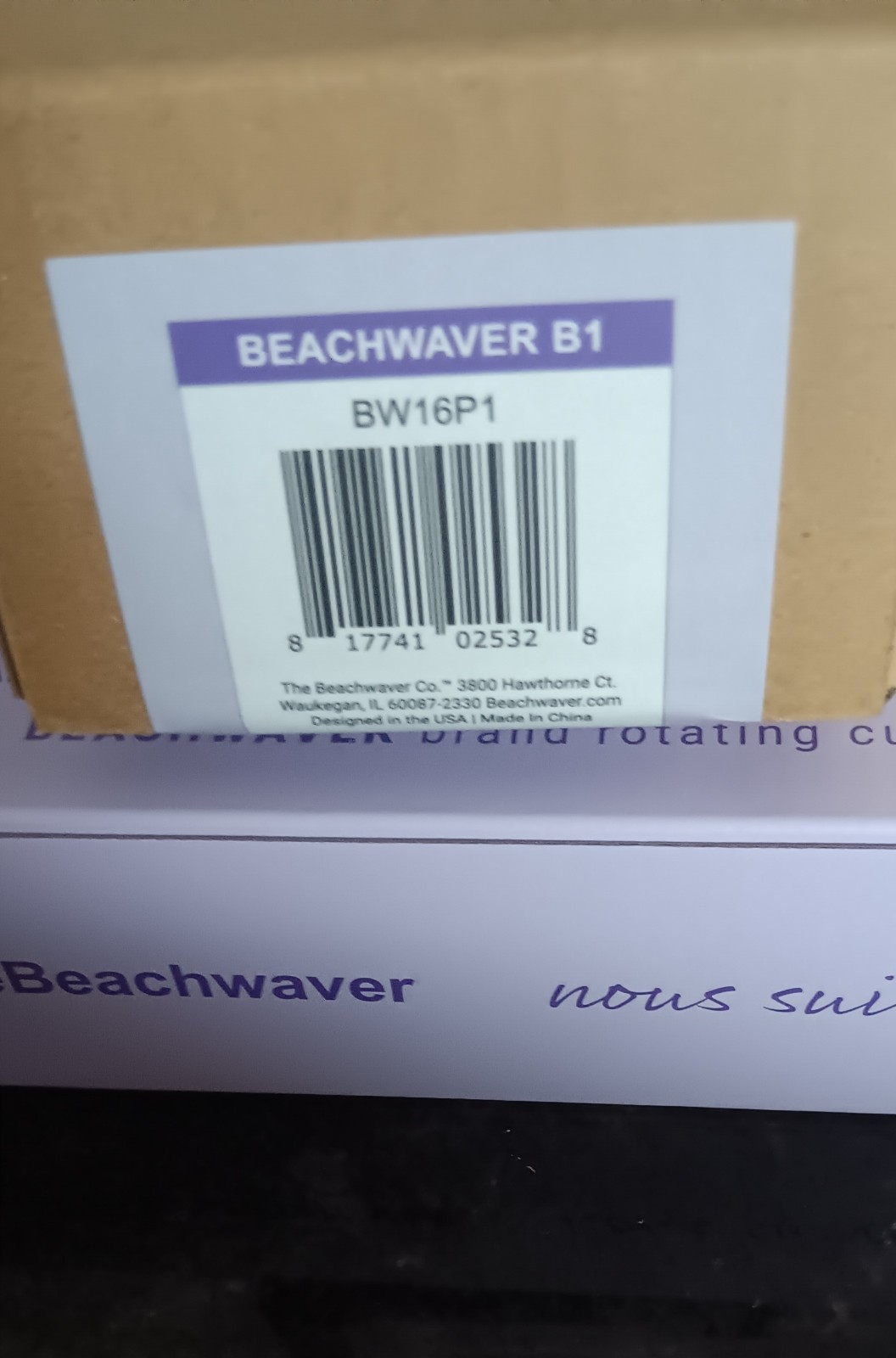 Beachwaver B1 Lavender Rotating Curling Iron New In Box