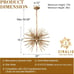 Ziralio Modern Gold 9-Light Sputnik Chandelier