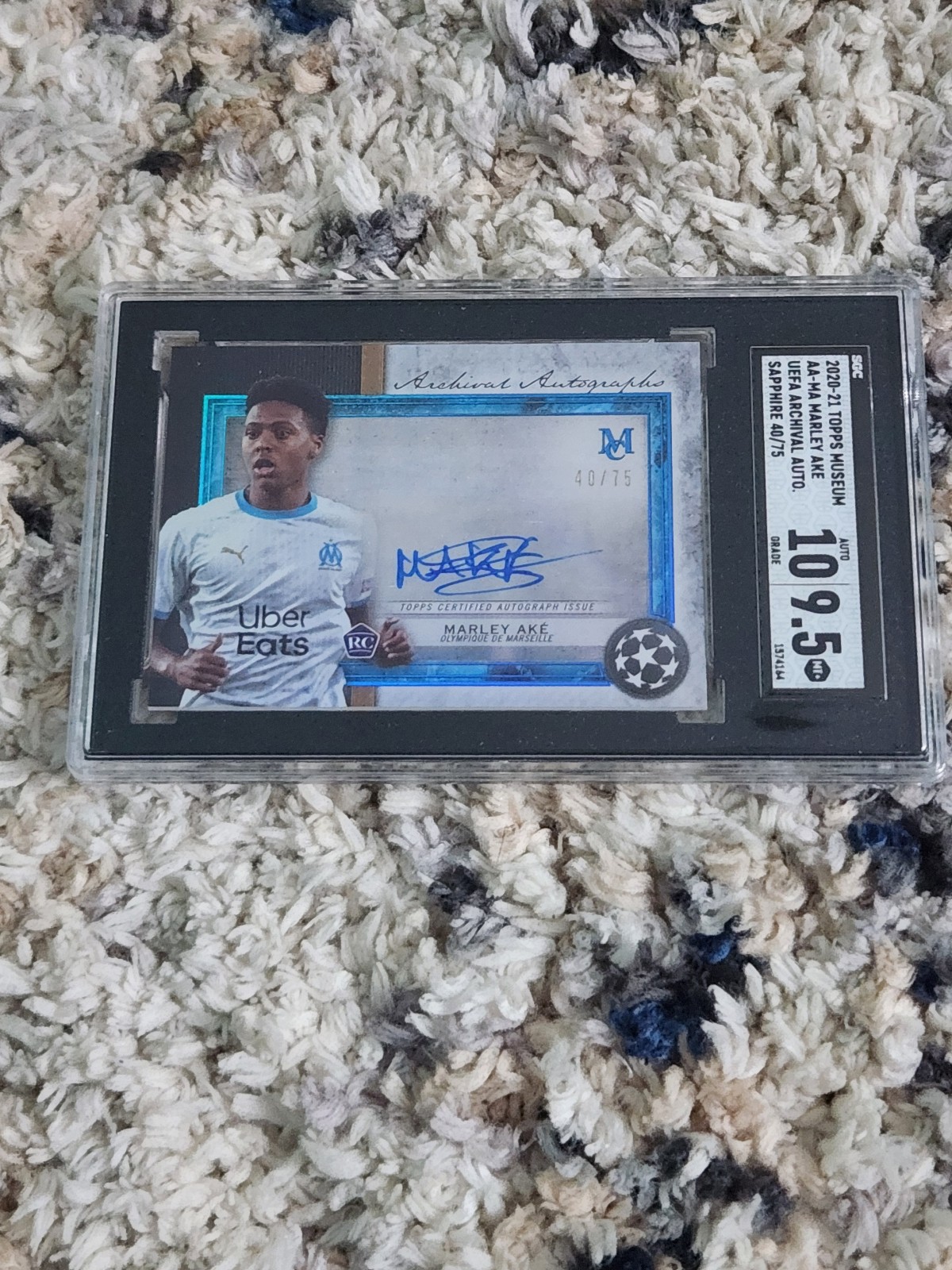 20-21 Topps Museum Collection UCL Archival Autographs - Sapphire Marley Ake Rc