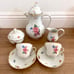 7 PCs Vintage 20th C. Hutschenreuther Dresden Germany Coffee Tea Set Pot For 2