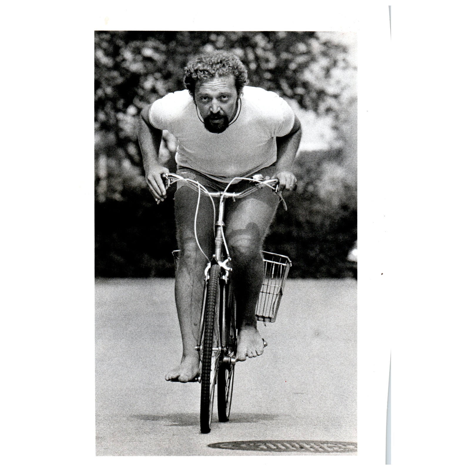 1980 Press Photo Cycling Neil Brant Rides Bike to Work Miami FL 7x10 AD3