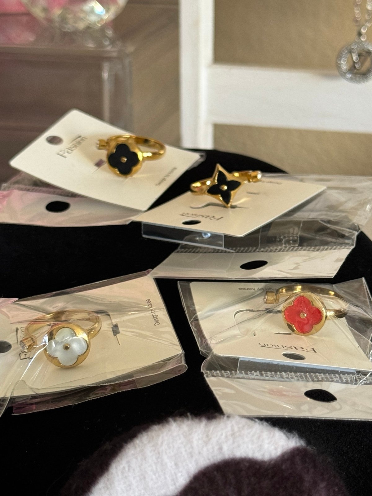 Free Size Stainless steel rings bundle of 4 rings