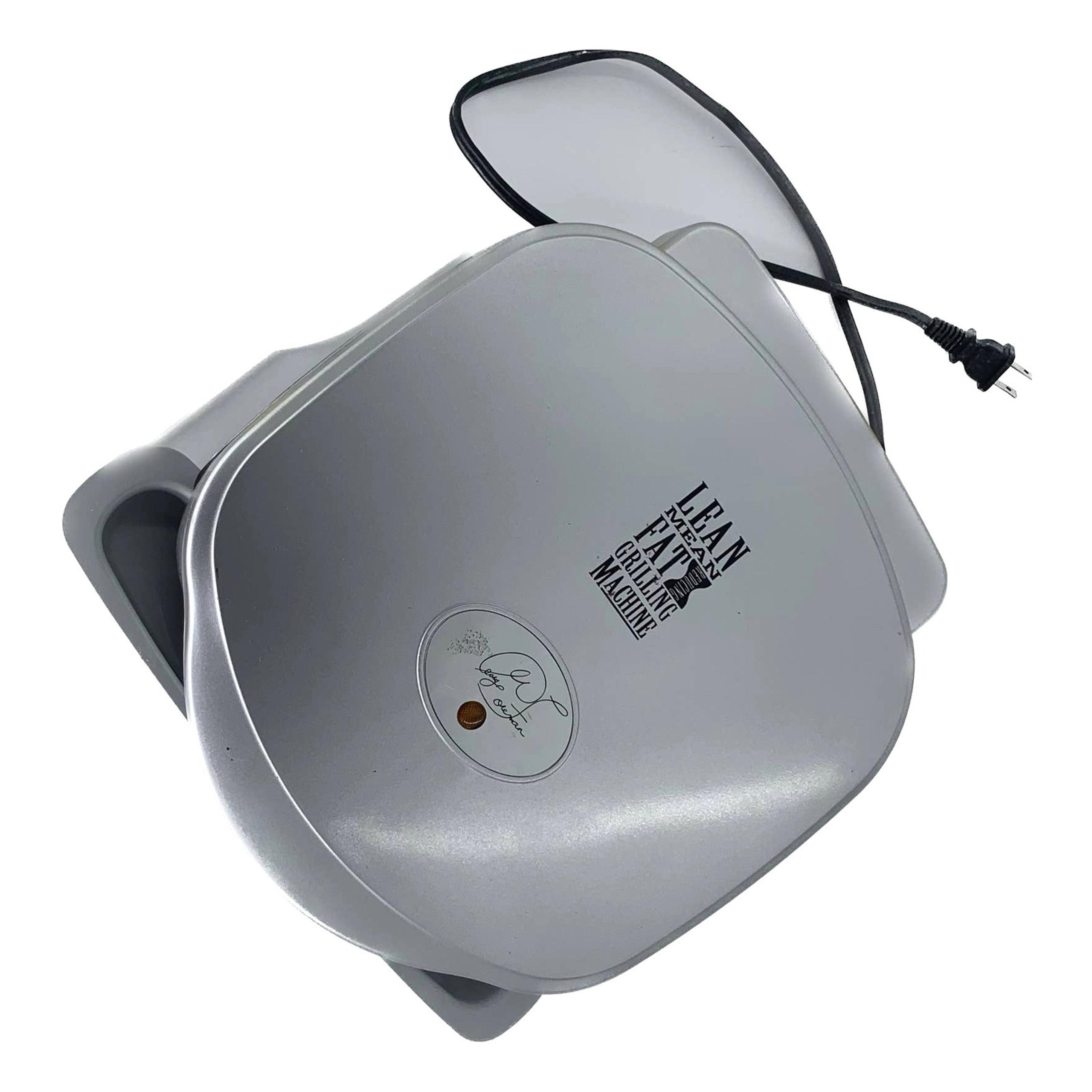 George Forman Grill Lean Mean Machine Drip Tray Scrapper Silver Gray Electric