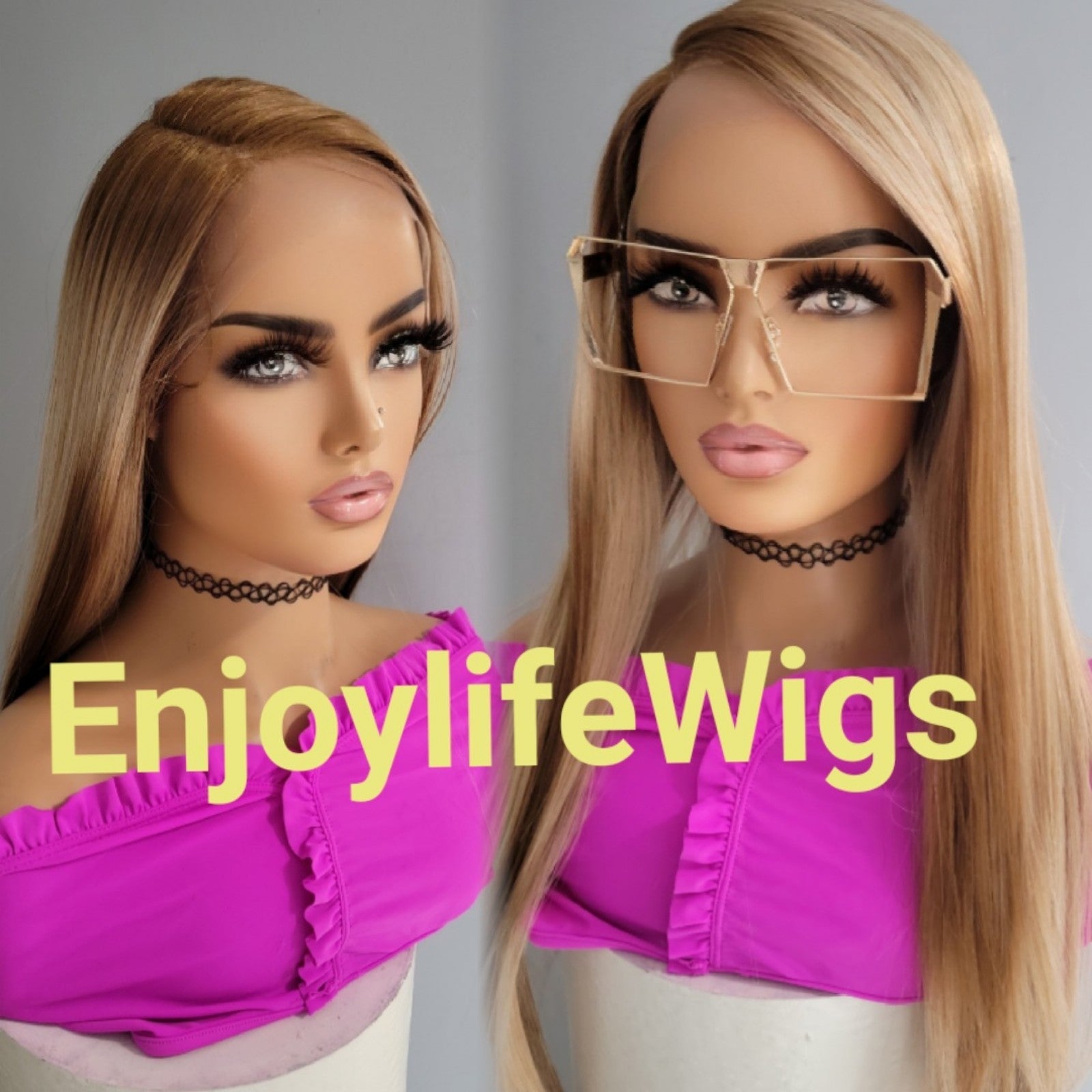 Human hair balayage HD lace front wig