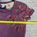 Sundance Top T-shirt Womens XS Purple Leaf Abstract Art Beaded Cotton Boho NEW
