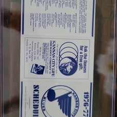 1976-77 kansas City Blues Hockey pocket schedule