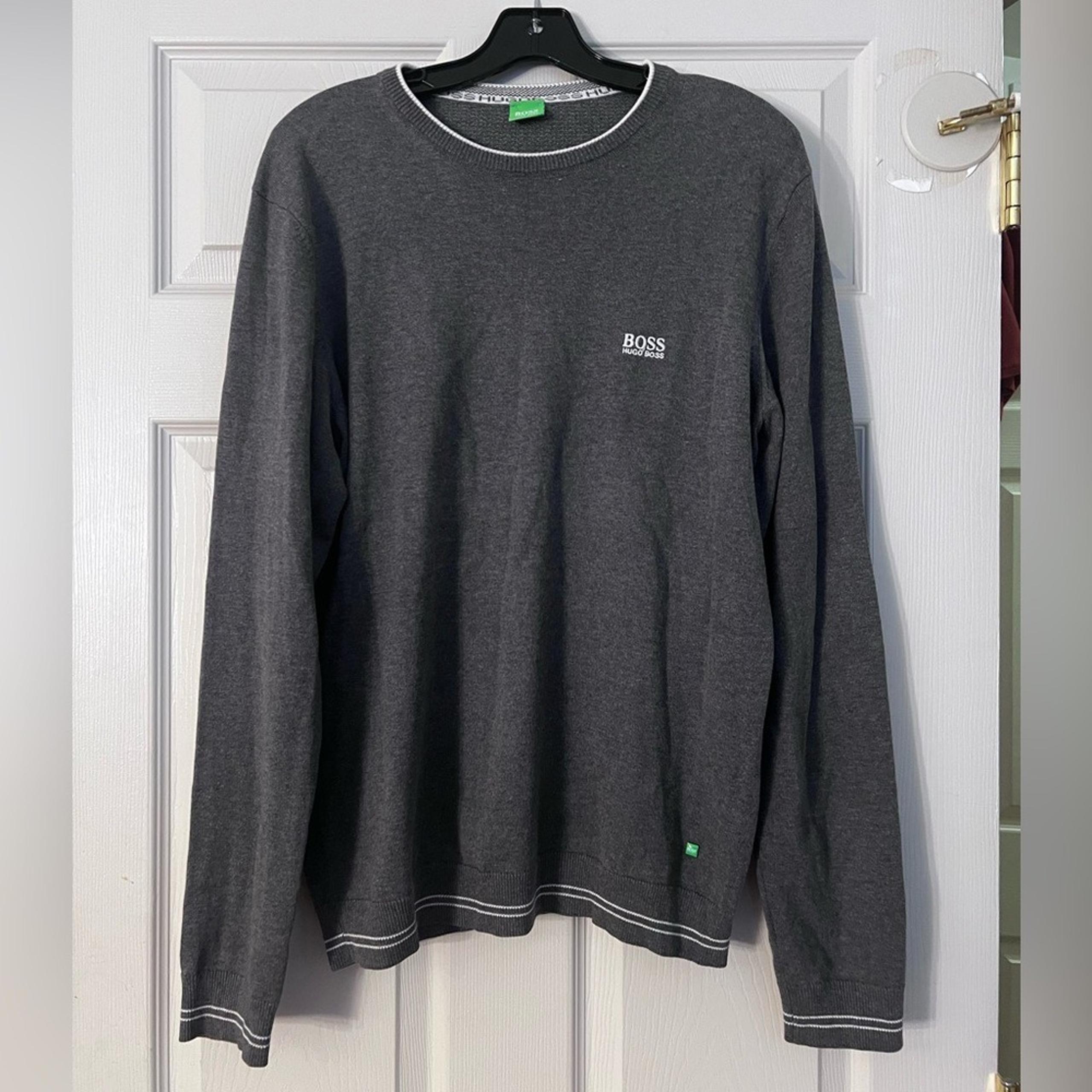 Hugo Boss Gray Crewneck Sweater