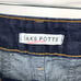 SAKS POTTS Jewel Embellished Straight Leg Jeans Womens Sz 1 US S In Dark Blue