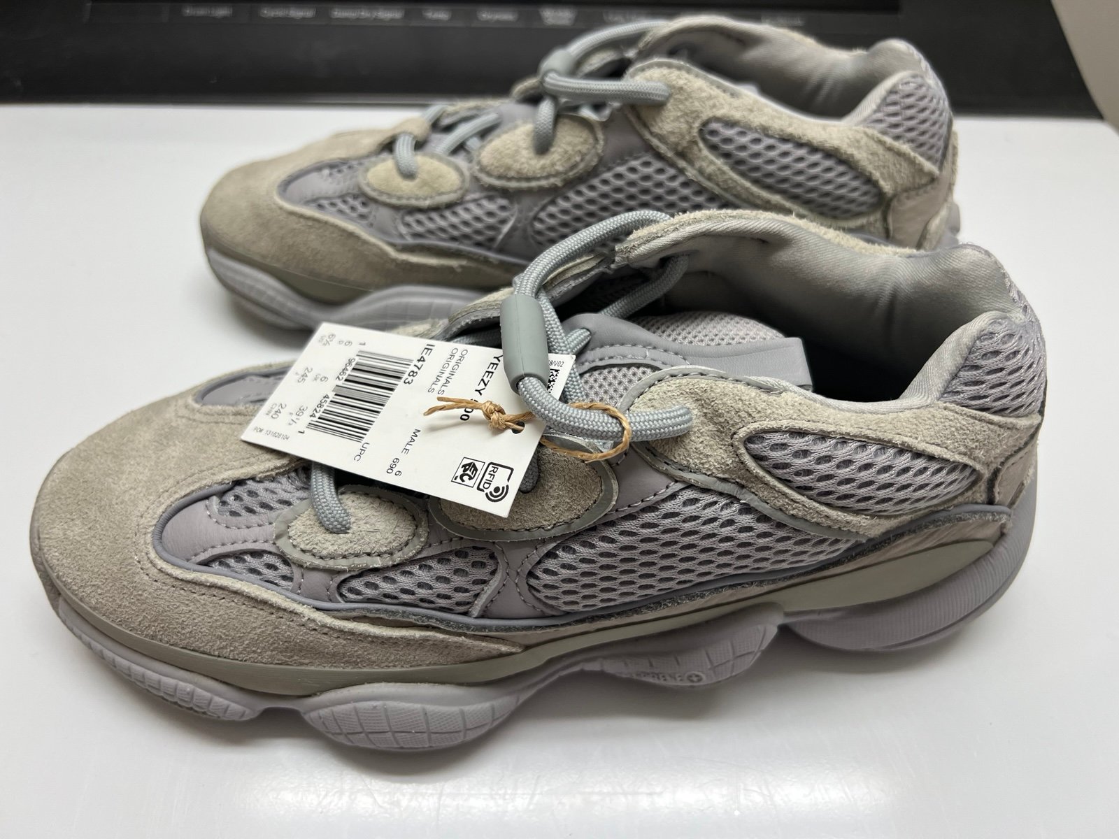 NEW NWT Adidas Yeezy 500 men 6.5 women 8 grey gray shoes sneakers