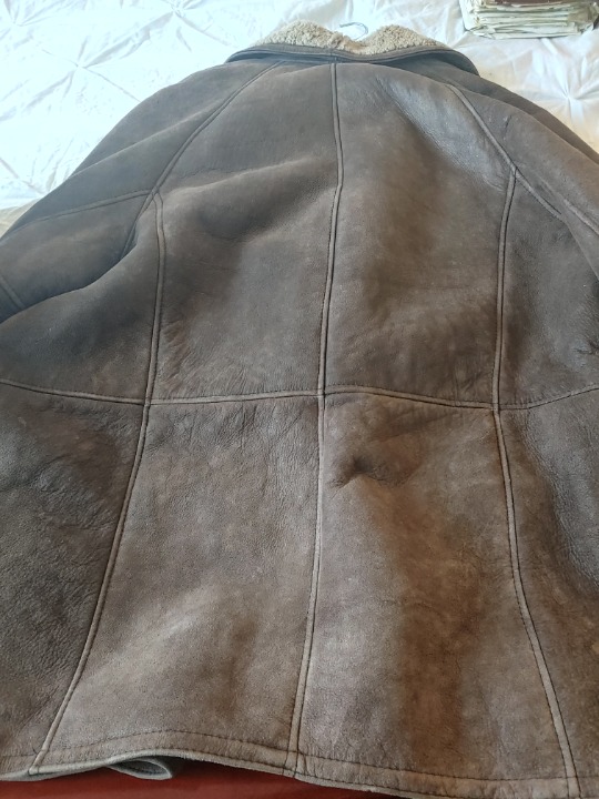 Shearling suede coat