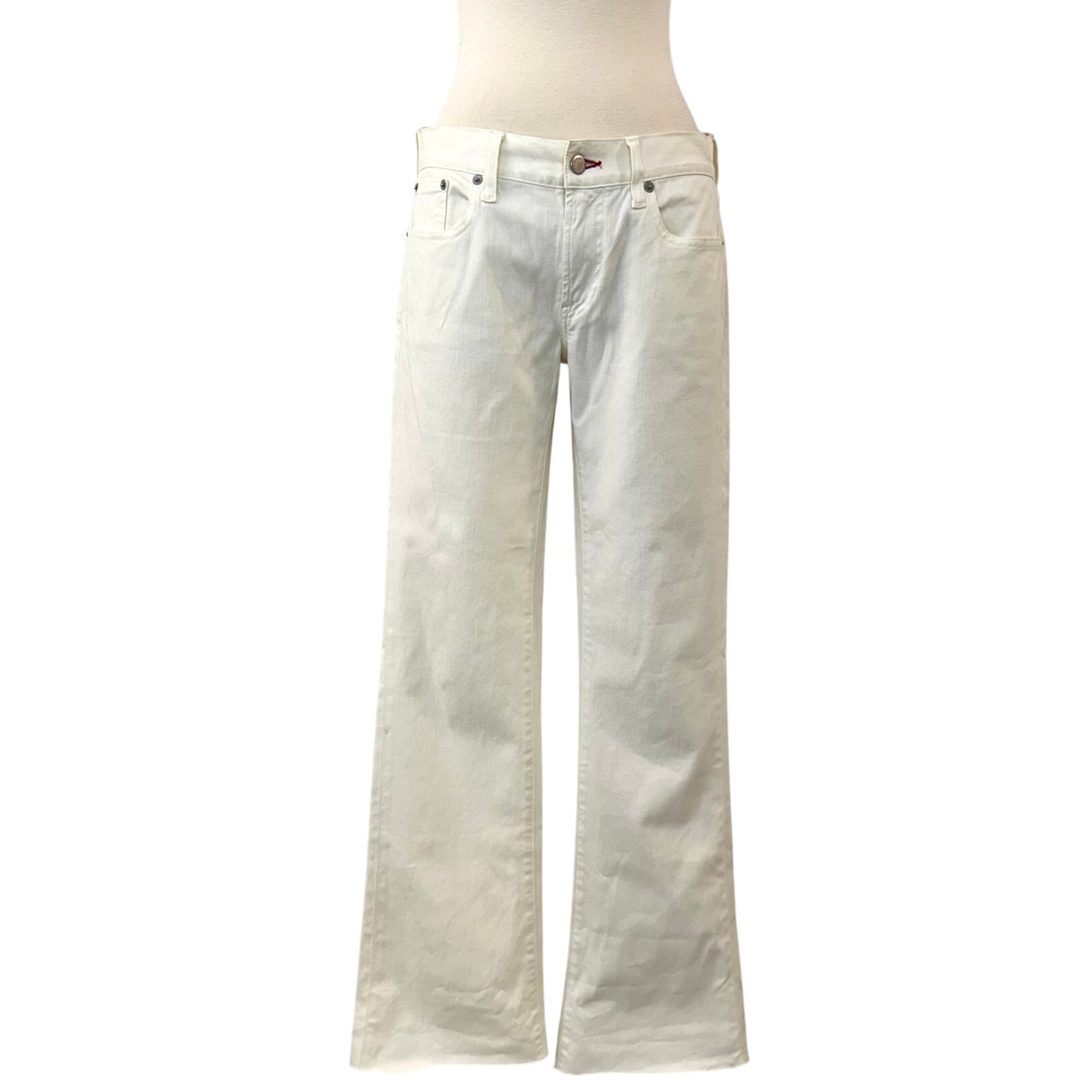 Ralph Lauren Black Label 109 Slim Bootcut Stretch Denim Jeans Off-White Size 29