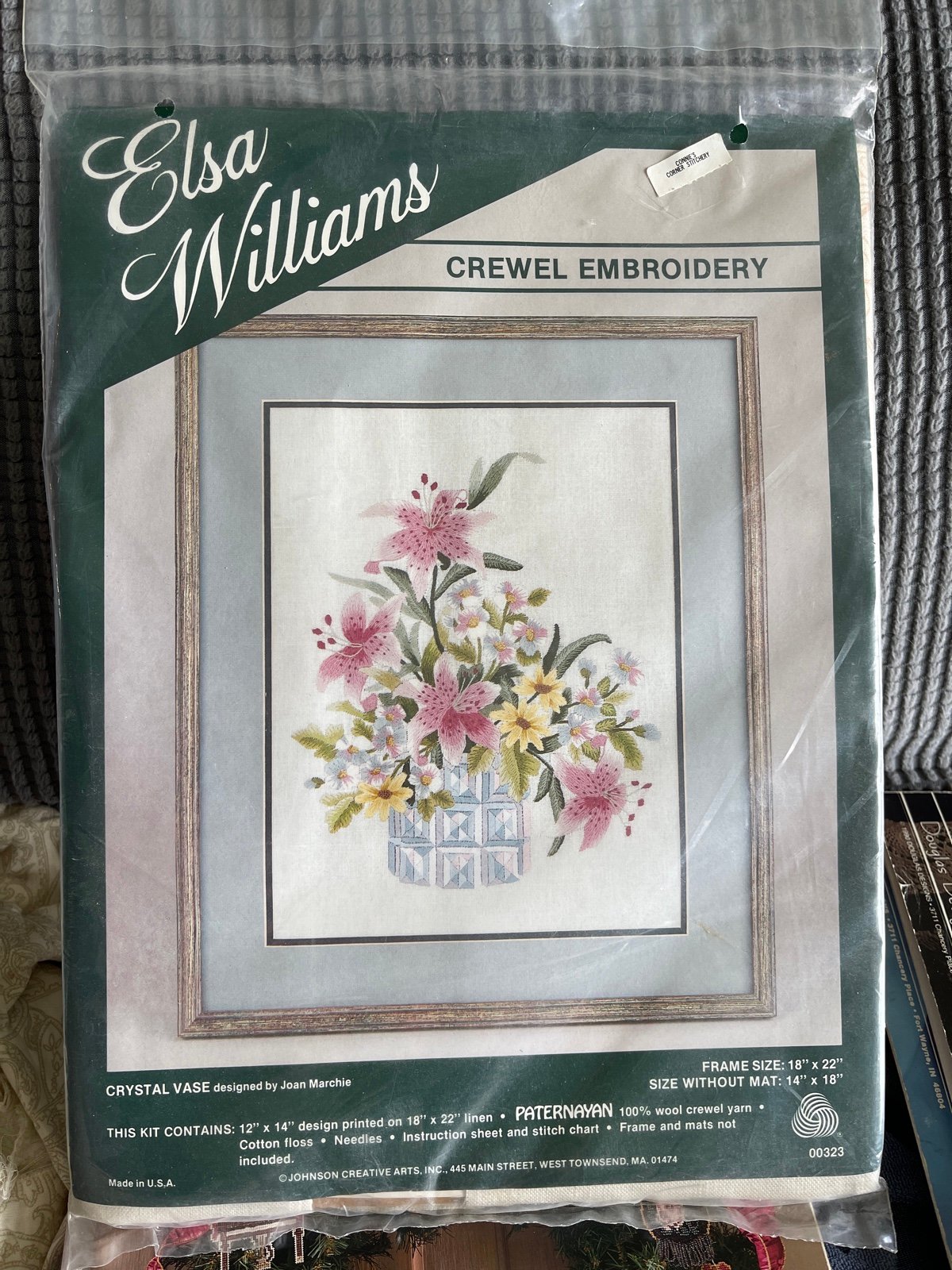 Elsa Williams Crystal Vase crewel embroidery Kit
