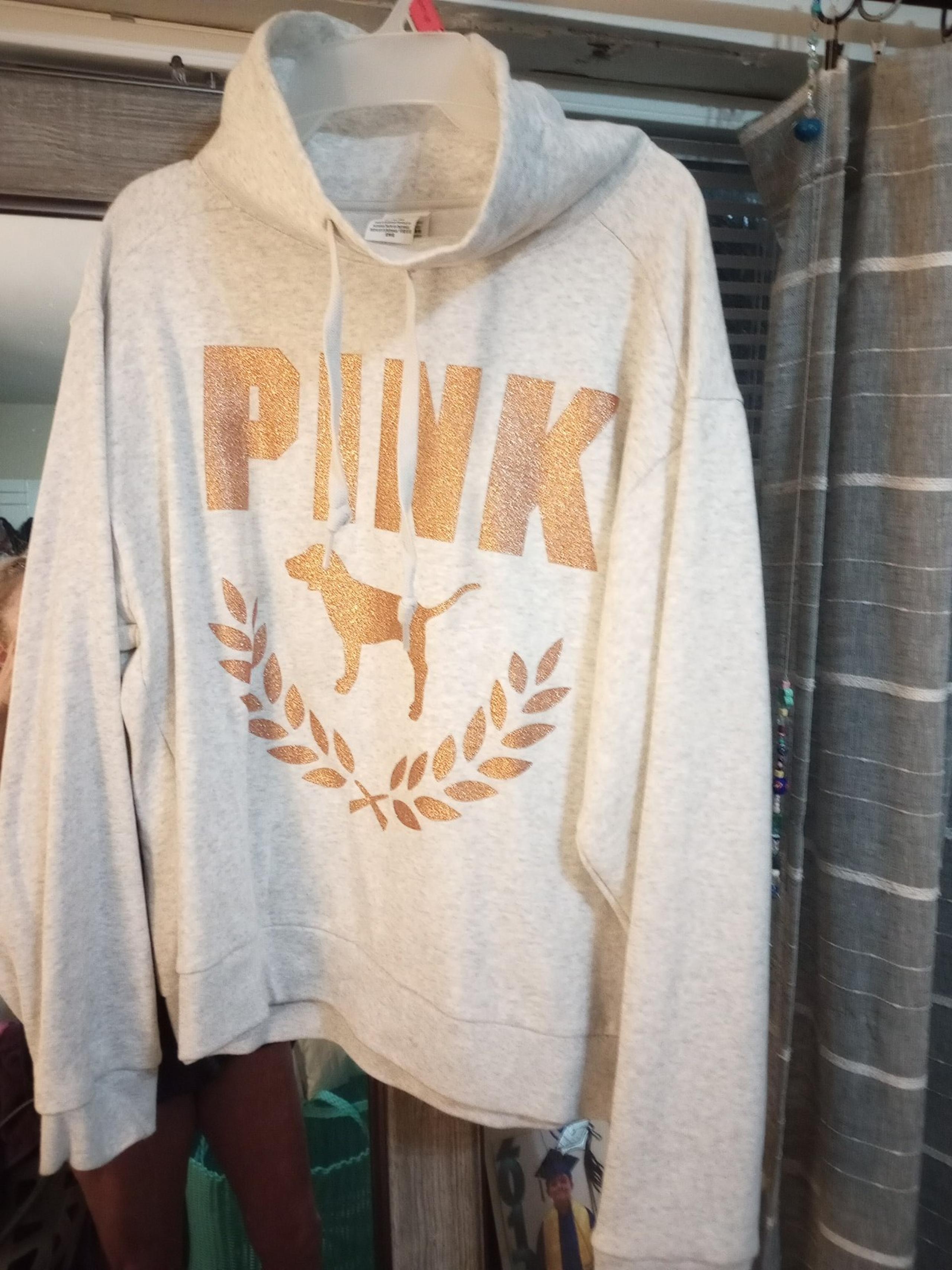 PINK cowlneck pullover sweaters