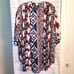 ANGIE Multicolor Aztec Print Cardigan Shawl Lightweight with Pockets SzM