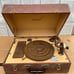Vintage Sears Silvertone Phonograph Hand Crank Record Player Suitcase