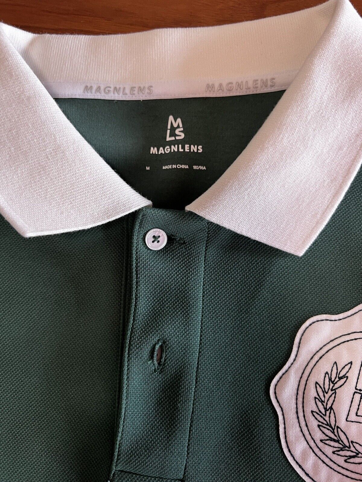 Magnlens Polo Shirt Oversize Crop Hunter green Short Sleeve NWOT
