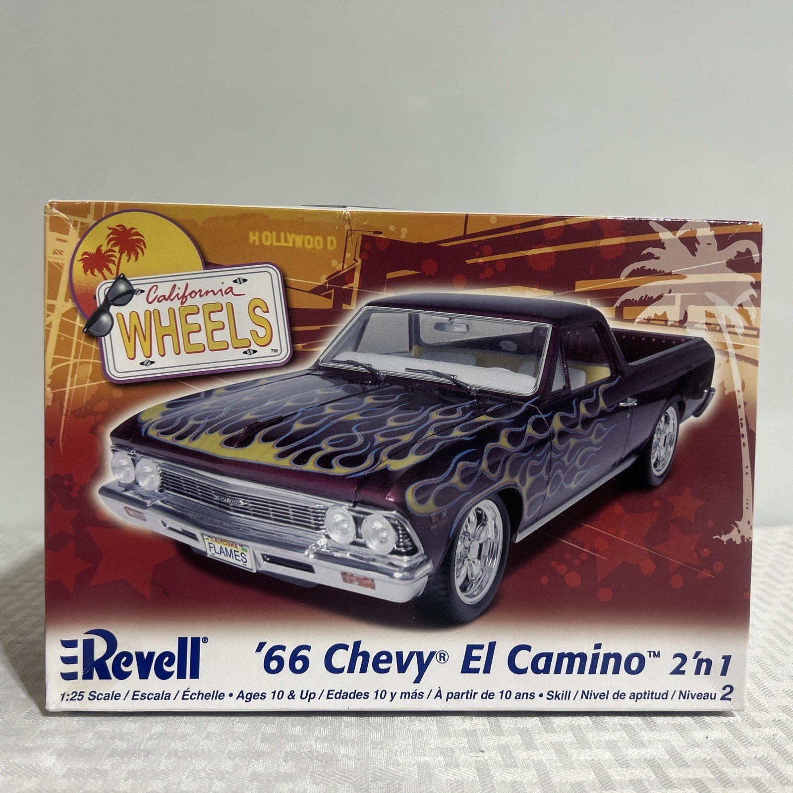 Revell Model Kit ‘66 Chevy El Camino 2 n 1 California Wheels 2007 1/25 NOB NEW